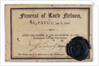 Ticket to Nelson's funeral in St. Paul's Cathedral by unknown