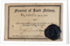 Ticket to Nelson's funeral in St. Paul's Cathedral by unknown