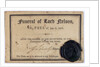 Ticket to Nelson's funeral in St. Paul's Cathedral by unknown