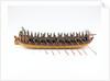 Georgian full hull model of a troopboat, starboard view, broadside by unknown