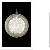 Silver medal, reverse by unknown