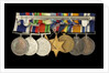 Medals awarded to P. S. N. SMITH CPO RN (reverse, r to l, MED1196-1203) by unknown