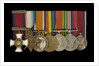 Medals awarded to Captain C. H. Allen DSO RN (obverse, l to r, MED1163-1169) by W. Wyon