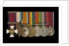 Medals awarded to Captain C. H. Allen DSO RN (obverse, l to r, MED1163-1169) by W. Wyon