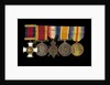 Medals awarded to Cdr John Wilfred Scott DSO RN (obverse, l to r, MED1333-1337) by W. Wyon