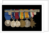 Medals awarded to Vice-Admiral Sir Alfred Englefield Evans, KBE, CB (reverse, right to left, MED1153-1158) by unknown