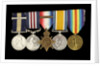 Medals awarded to Arthur Robert Blore (obverse, left to right, MED1860-1864) by B. Mackennal