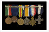 Medals awarded to Commander H. J. Bray DSC (reverse, right to left, MED1093-1098) by unknown