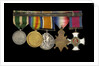 Medals awarded to Rear Admiral Harold Hugh Huxham DSO (reverse, r to l, MED1634-1638) by W. Wyon