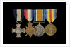 Medals awarded to Captain Frederick Henry Taylor CBE DSC RN (obverse, l to r, MED1412-1415) by Unknown