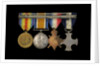 Medals awarded to Captain Frederick Henry Taylor CBE DSC RN (reverse, r to l, MED1412-1415) by unknown