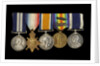 Medals awarded to Chief Petty Officer A. G. Clarke DSM (obverse, l to r, MED1095-1104) by B. Mackennal