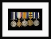 Medals awarded to Chief Petty Officer A. G. Clarke DSM (obverse, l to r, MED1095-1104) by B. Mackennal