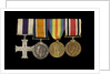 Medals awarded to Sub-Lieutenant Albert E. Dossett MC RNVR (obverse, l to r, MED1500-1503) by unknown