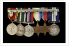 Medals awarded to W. T. Elmslie DSM RNR (reverse, l to r, MED1643-1648) by P. Metcalfe