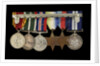 Medals awarded to W. T. Elmslie DSM RNR (reverse, l to r, MED1643-1648) by P. Metcalfe