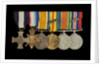 Medals awarded to Lt Cdr Basil N. Downie DSC RN (obverse, l to r, MED1825-1830) by Garrard & Co.