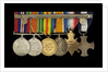 Medals awarded to Lt Cdr Basil N. Downie DSC RN (reverse, r to l, MED1825-1830) by Garrard & Co.