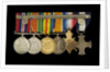 Medals awarded to Lt Cdr Basil N. Downie DSC RN (reverse, r to l, MED1825-1830) by Garrard & Co.