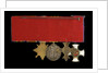 Medals awarded to Commander Richard Bolton DSO (reverse, r to l, MED1543-1546) by Unknown