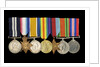 Medals awarded to Percy S. Inge DSM (obverse, l to r, ZBA0315-0321) by B. Mackennal