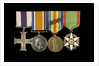 Medals awarded to Lieut Michael Isaacs MC RNVR (obverse, l to r, MED2606-2609) by unknown