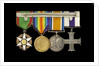 Medals awarded to Lieut Michael Isaacs MC RNVR (reverse, r to l, MED2606-2609) by unknown