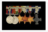 Medals awarded to Cdr Herbert J. P. Crousaz DSC (reverse, r to l, ZBA2252-2257) by unknown