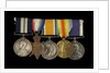Medals awarded to Able Seaman R. J. Squires DSM (obverse, l to r, MED2591-2595) by B. Mackennal