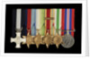 Medals awarded to Sub Lieutenant R. T. C. Worsley DSC (obverse, l to r, ZBA3029-3034) by unknown