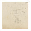 Study of a tree with two chairs either side of its trunk by Thomas Baxter