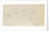 A woman in a turban, four sketches of a woman in a bonnet and a woman carrying a child (verso) by Thomas Baxter