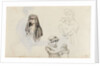 A woman with a draped head and two studies of a woman with a child, possibly Horatia (verso) by Thomas Baxter