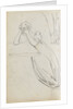 A woman kneeling at a table and a man and a woman walking, probably Horatio and Charlotte Nelson (verso) by Thomas Baxter