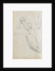 A woman kneeling at a table and a man and a woman walking, probably Horatio and Charlotte Nelson (verso) by Thomas Baxter