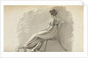 A young woman seated in a chair (verso) by Thomas Baxter