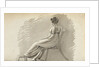 A young woman seated in a chair (verso) by Thomas Baxter