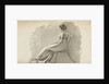A young woman seated in a chair (verso) by Thomas Baxter
