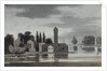 Buildings viewed over a lake or river (verso) by Thomas Baxter