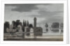 Buildings viewed over a lake or river (verso) by Thomas Baxter