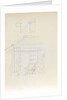 A view of the steps in the centre of the east elevation, between the Miradors (verso) by Thomas Baxter