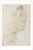 A young woman seated, reading, possibly Charlotte Nelson (recto) by Thomas Baxter