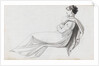 A young woman reclining, possibly one of the Connors (Emma Hamilton's cousins) (recto) by Thomas Baxter