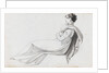 A young woman reclining, possibly one of the Connors (Emma Hamilton's cousins) (recto) by Thomas Baxter
