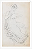 A young woman sitting on a couch reading (recto) by Thomas Baxter