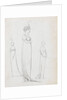 A full-length drawing of a woman by Thomas Baxter
