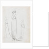 A full-length drawing of a woman by Thomas Baxter
