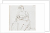 A young woman seated, reading a book, possibly Charlotte Nelson by Thomas Baxter
