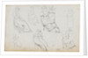 A sheet of figure studies (recto) by Thomas Baxter