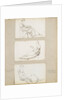 Three studies of young woman seated by Thomas Baxter